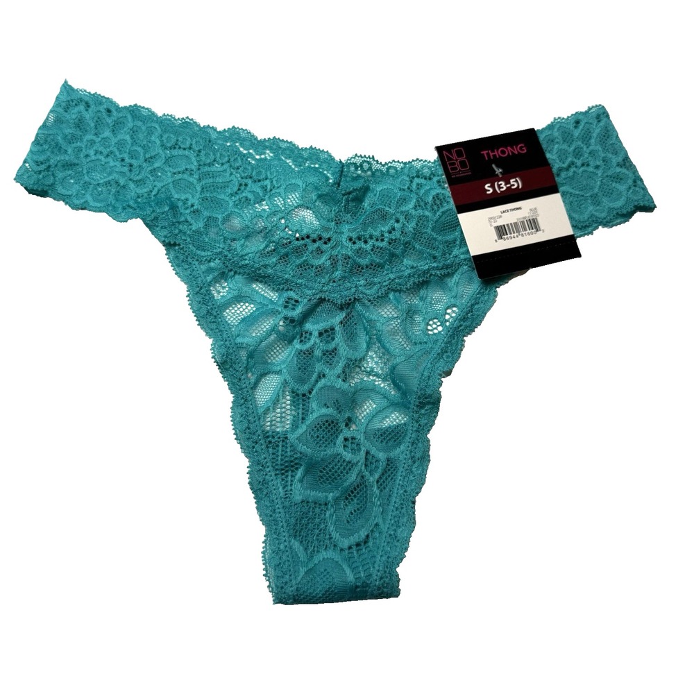 No‎ Boundaries Blue Lace Thong Women's Small (3 / 5) NEW WITH TAGS